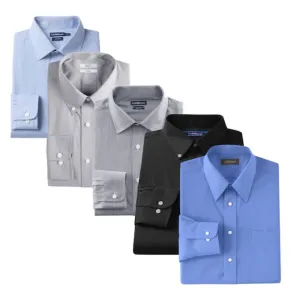 4 Men's Croft & Barrow Easy-Care Dress Shirts