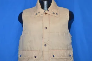 70s Alto Tan And Blue Snap Up Ski Vest Small