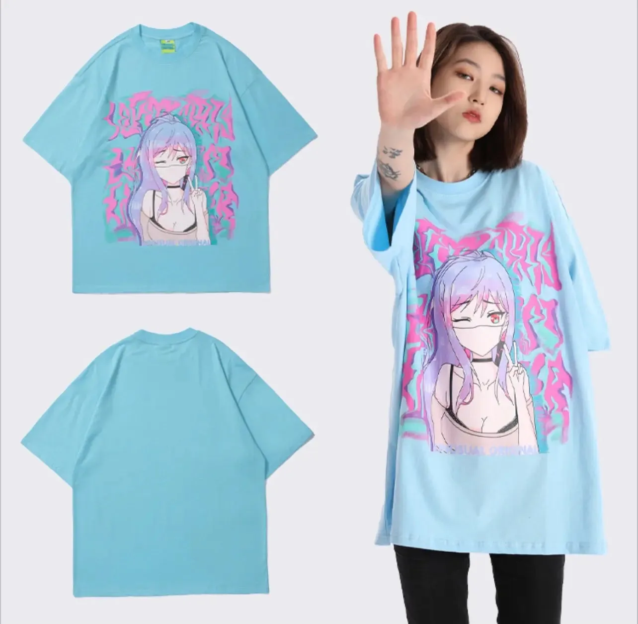 Anime Girl Illusion T-Shirt