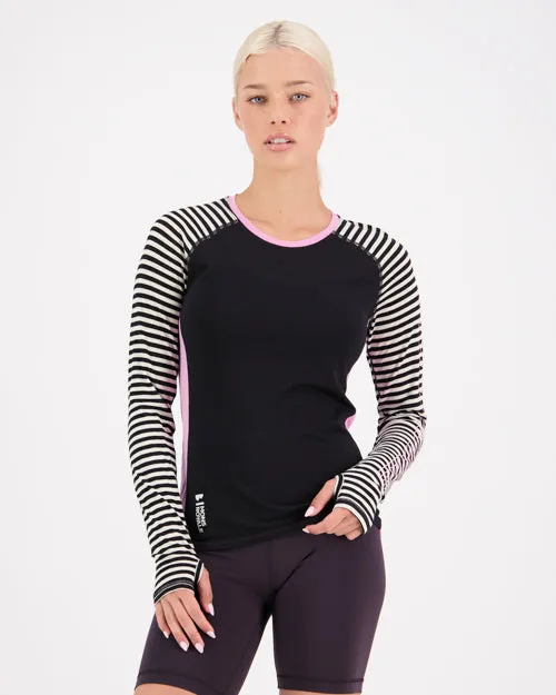 Bella Tech LS Pink Stripe