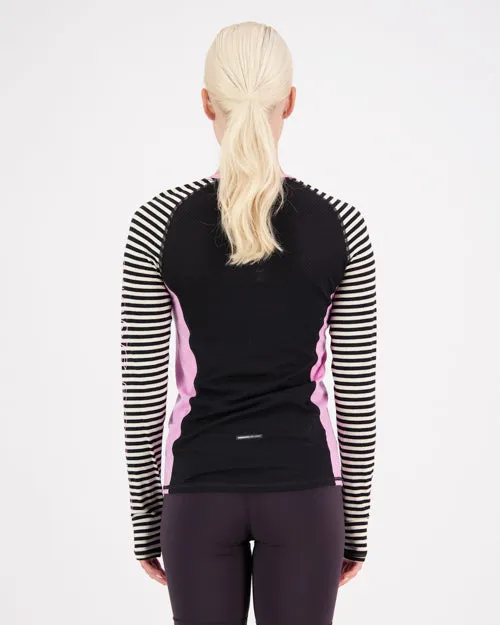 Bella Tech LS Pink Stripe