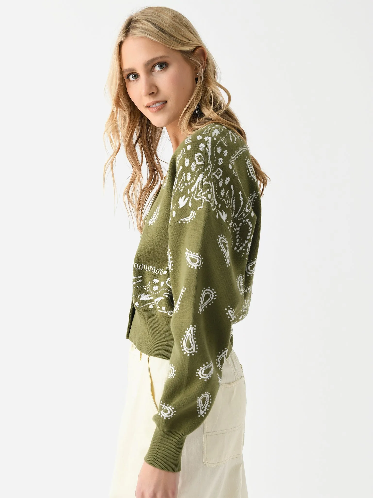 Berenice Gactus Cardigan in Khaki