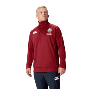 British & Irish Lions Mens Fleece ¼ Zip Red