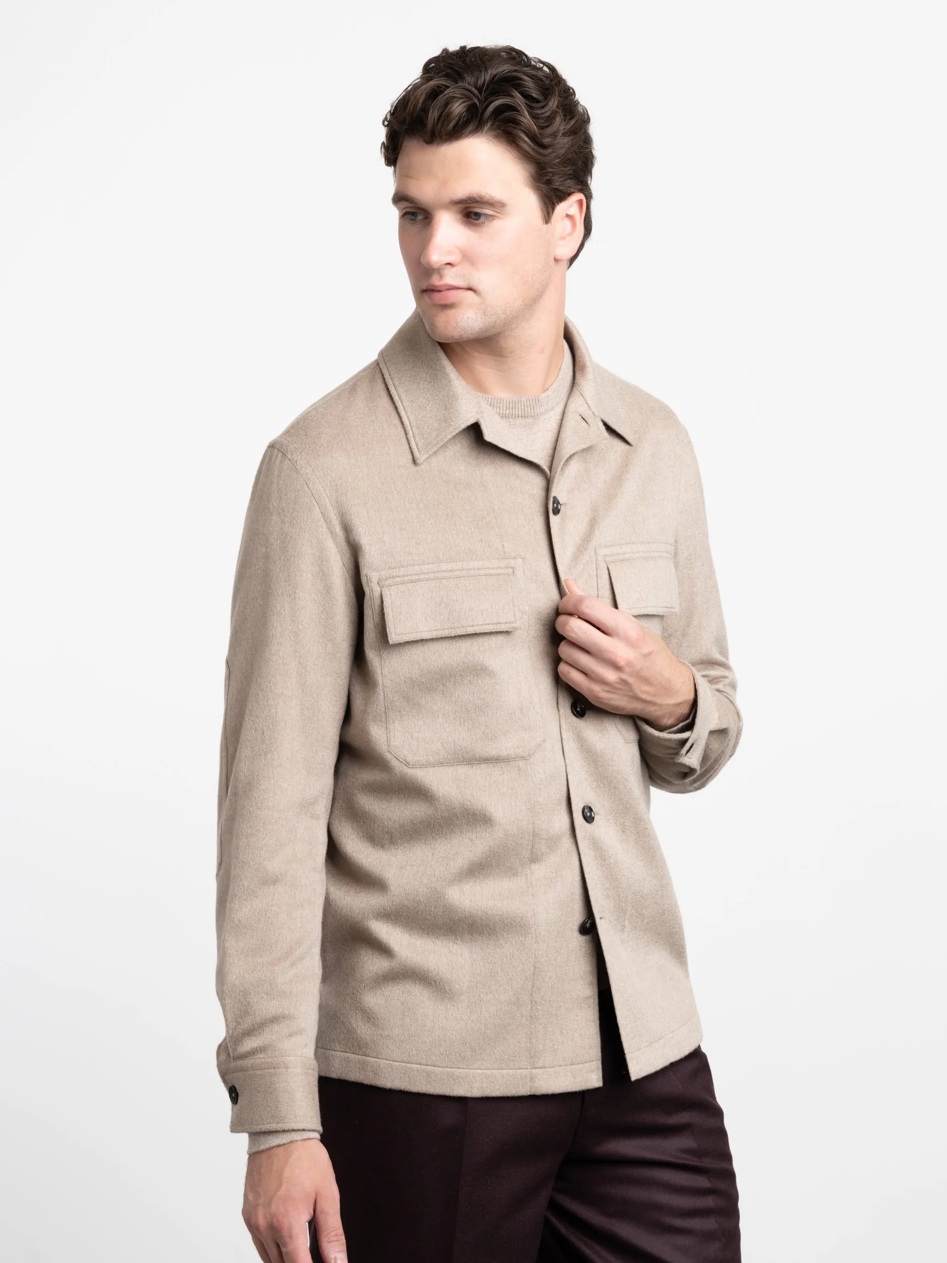 Brown Oasi Cashmere Overshirt