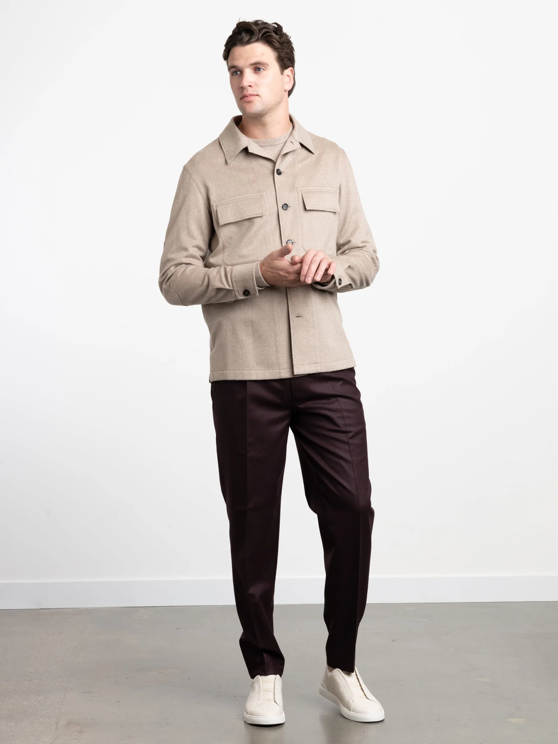 Brown Oasi Cashmere Overshirt