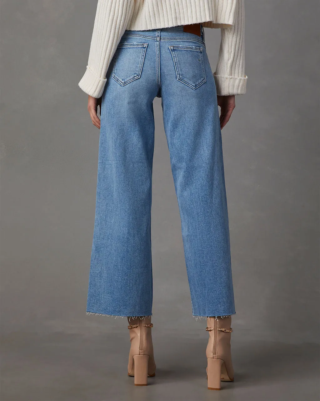 Caleb High Rise Wide Leg Stretch Jeans