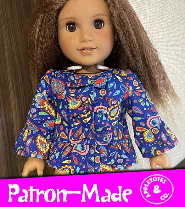 Cape Cod Jacket Sewing Pattern for 18 Inch Dolls