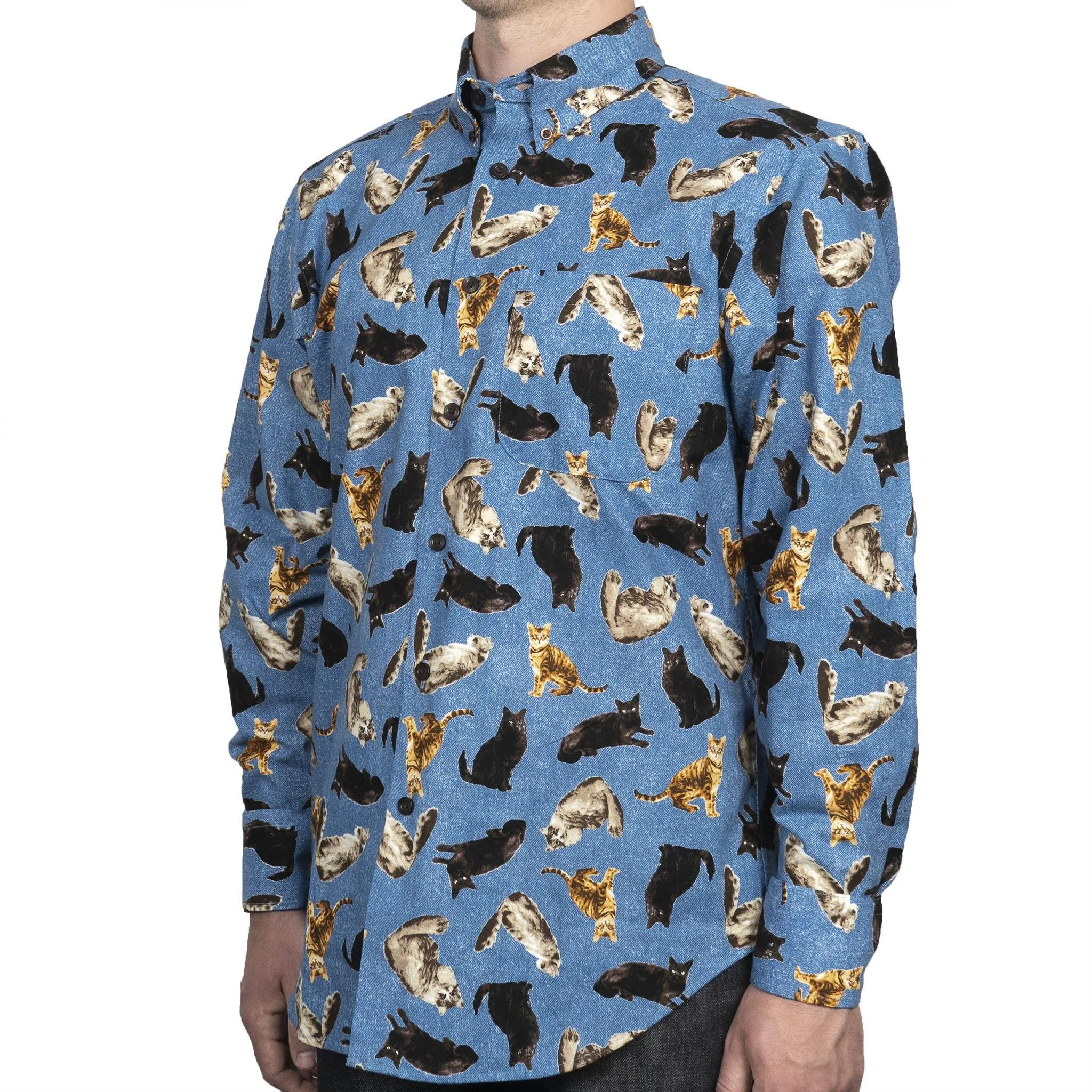 Cats On Denim Easy Shirt