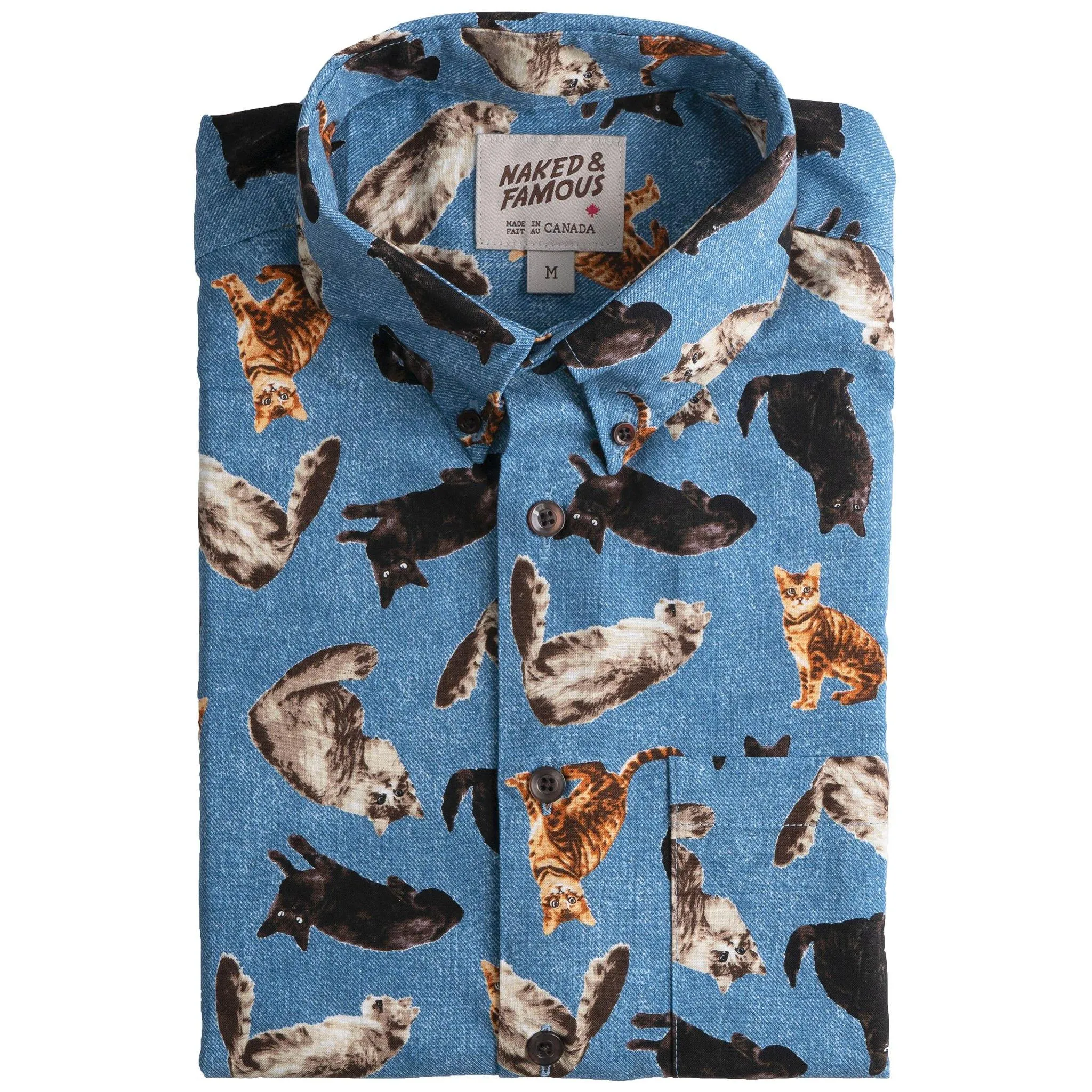 Cats On Denim Easy Shirt