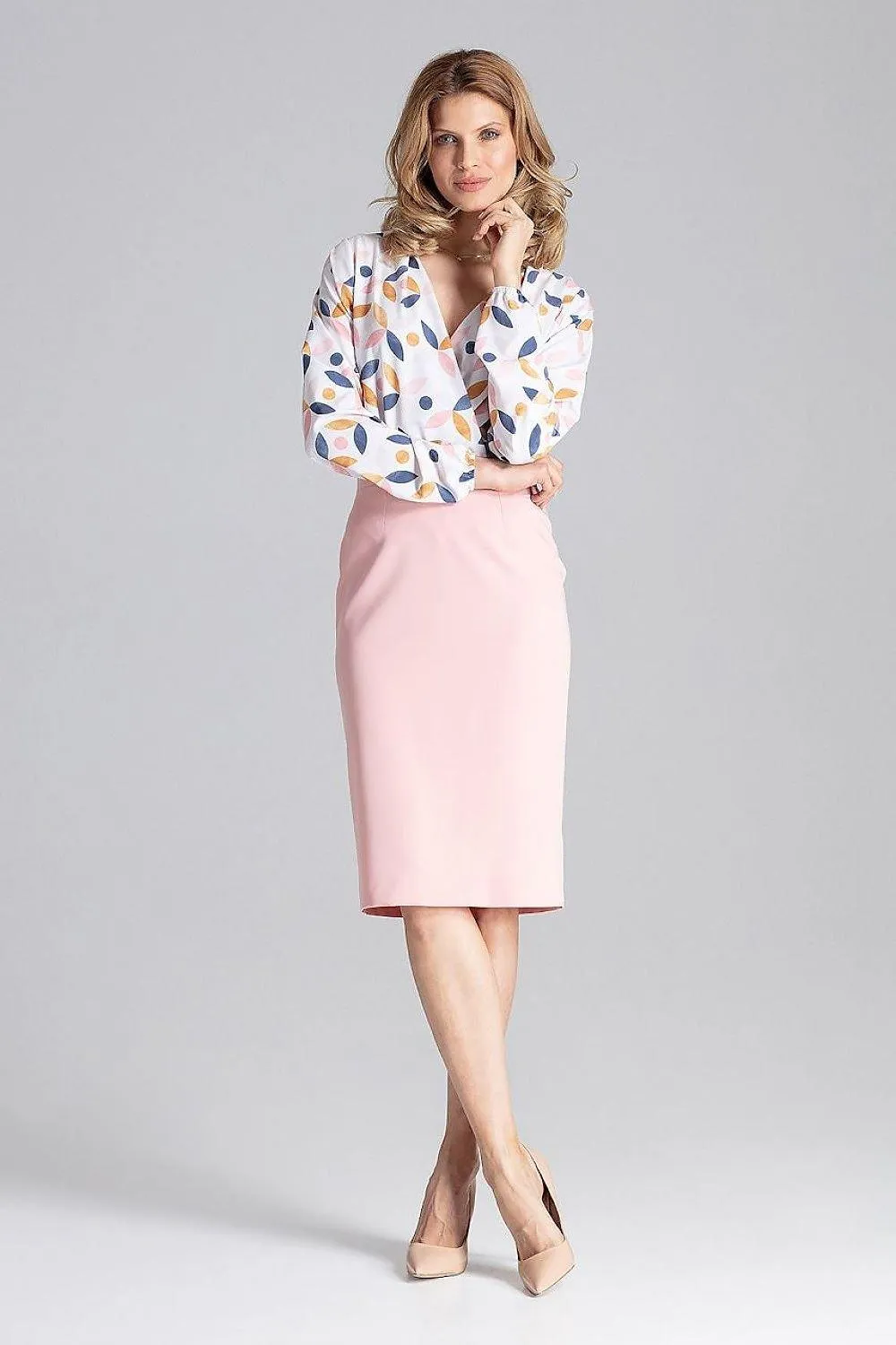 Chic Overlapping Back Knee-Length Pencil Skirt