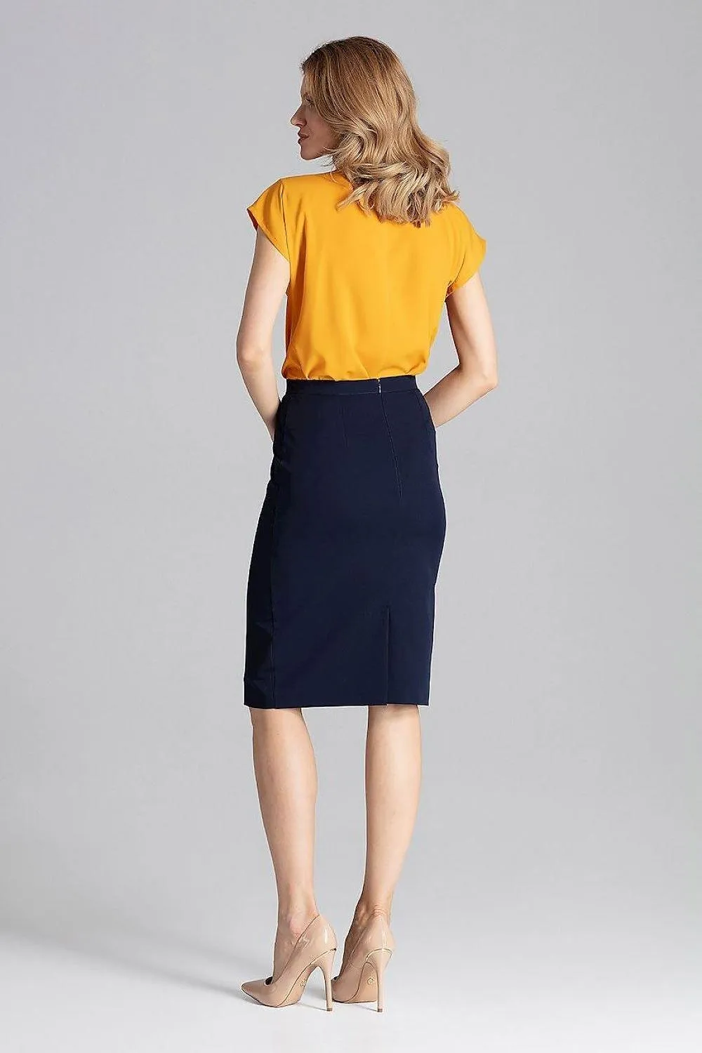 Chic Overlapping Back Knee-Length Pencil Skirt