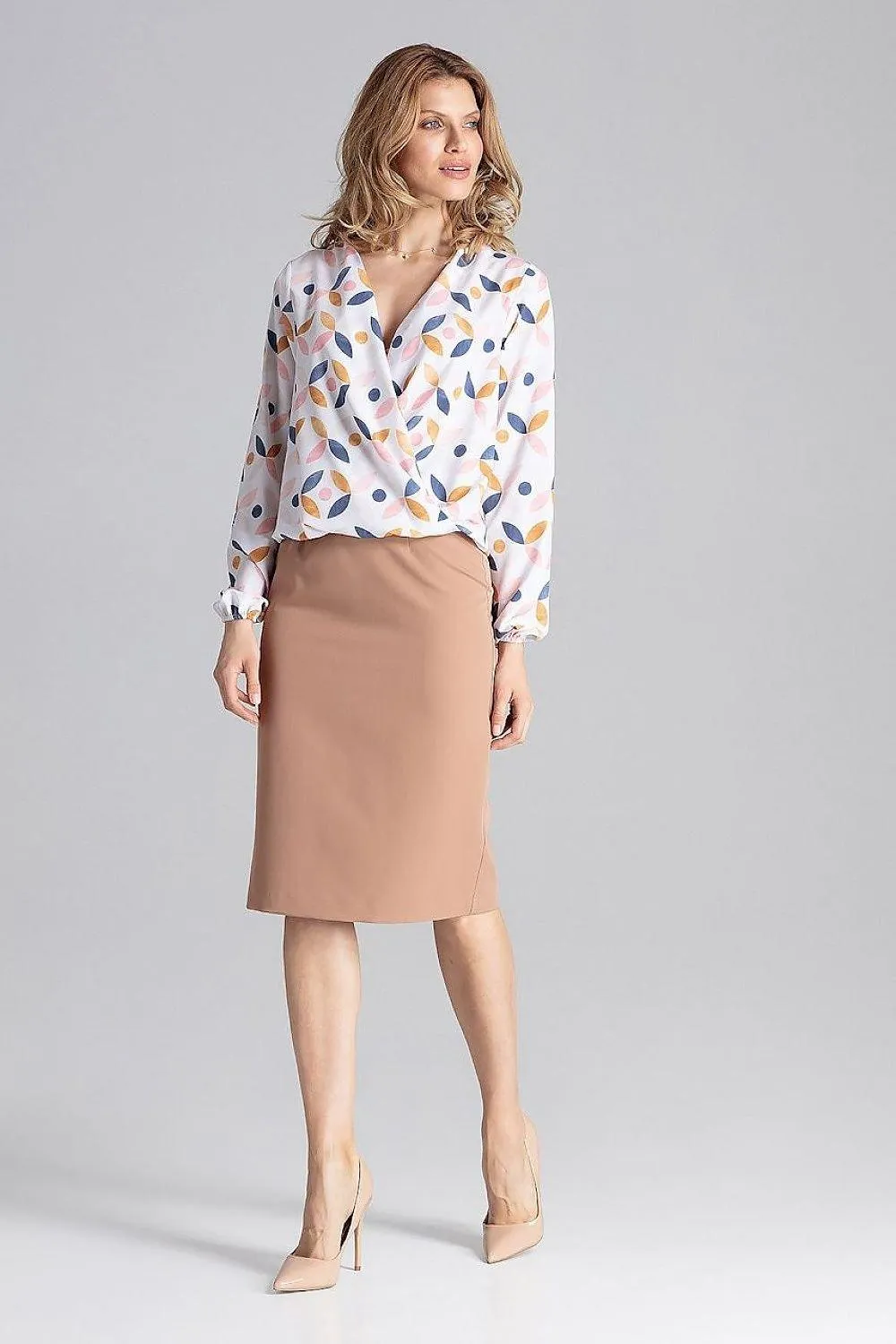 Chic Overlapping Back Knee-Length Pencil Skirt