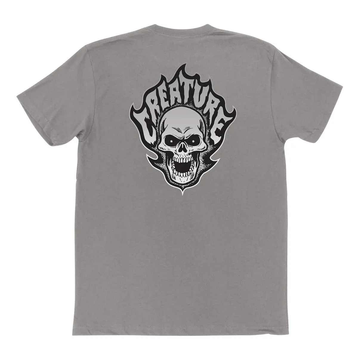 Creature - Bonehead Flame Tee Grey