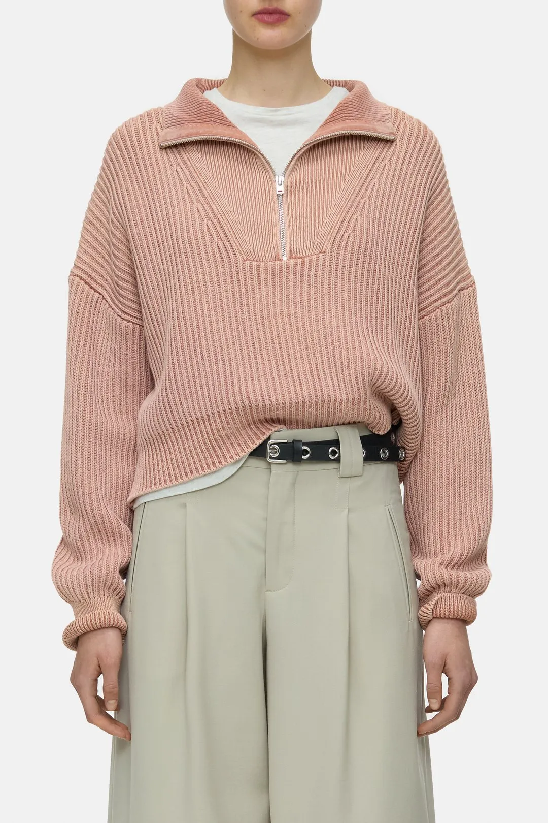 Cropped Troyer Sweater