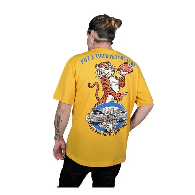 Down-N-Out Tiger In Your Tank T-Shirt Yellow