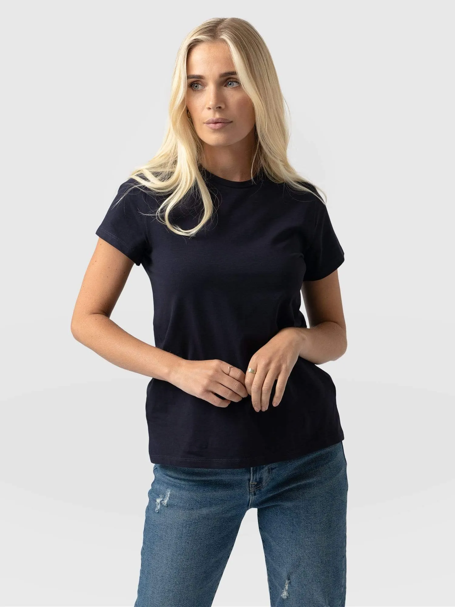 Easy Cotton Tee - Navy