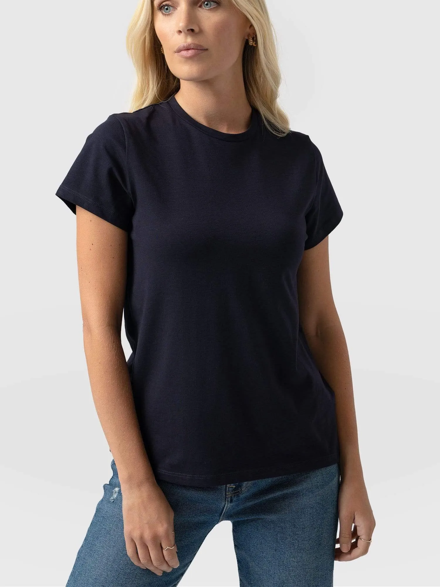 Easy Cotton Tee - Navy