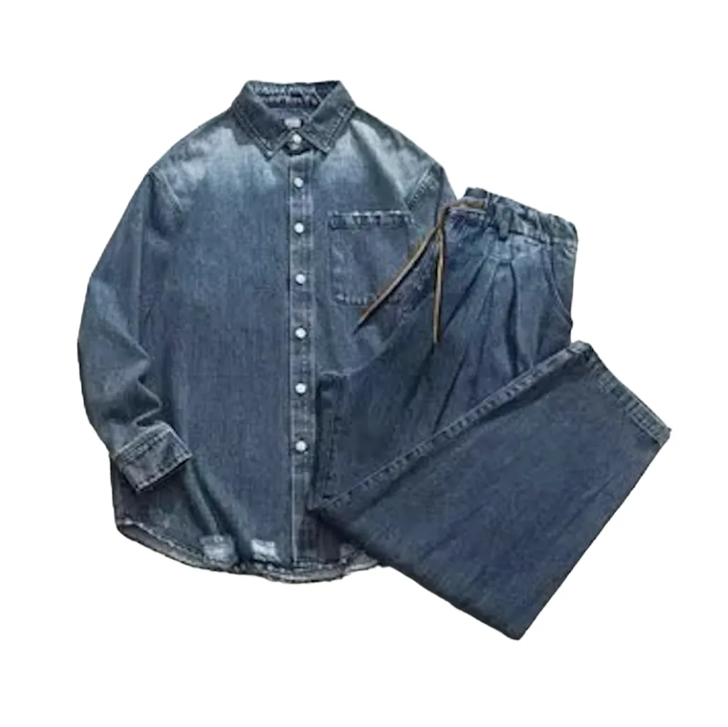 Easy fit classic washed denim shirt