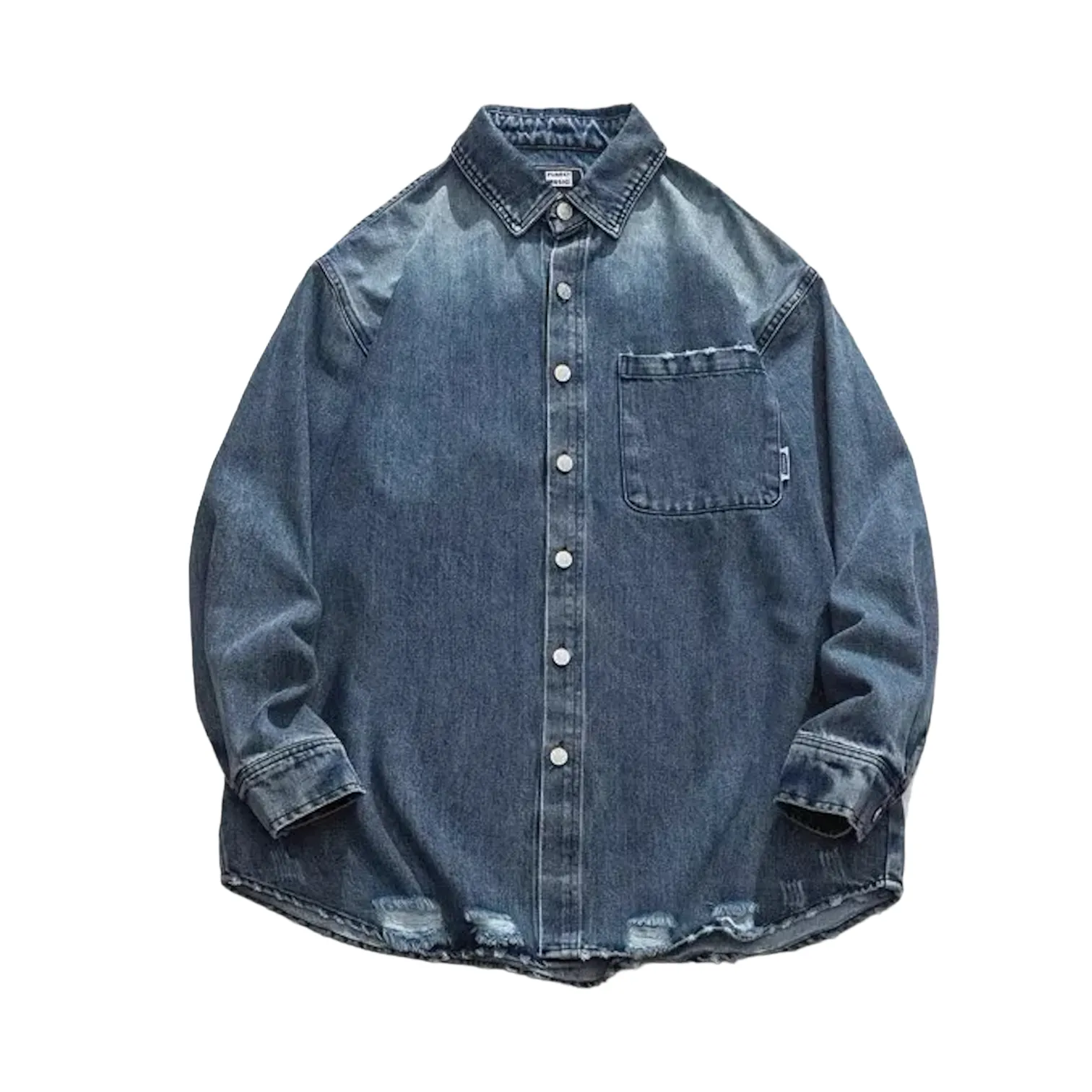 Easy fit classic washed denim shirt