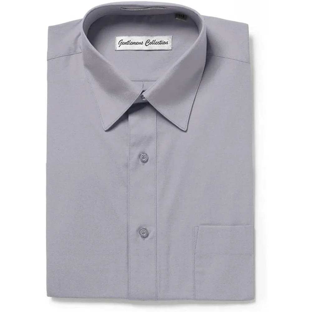 Gentlemens Collection Mens Regular Fit Short Sleeve Easy Care Dress Shirt - Colors