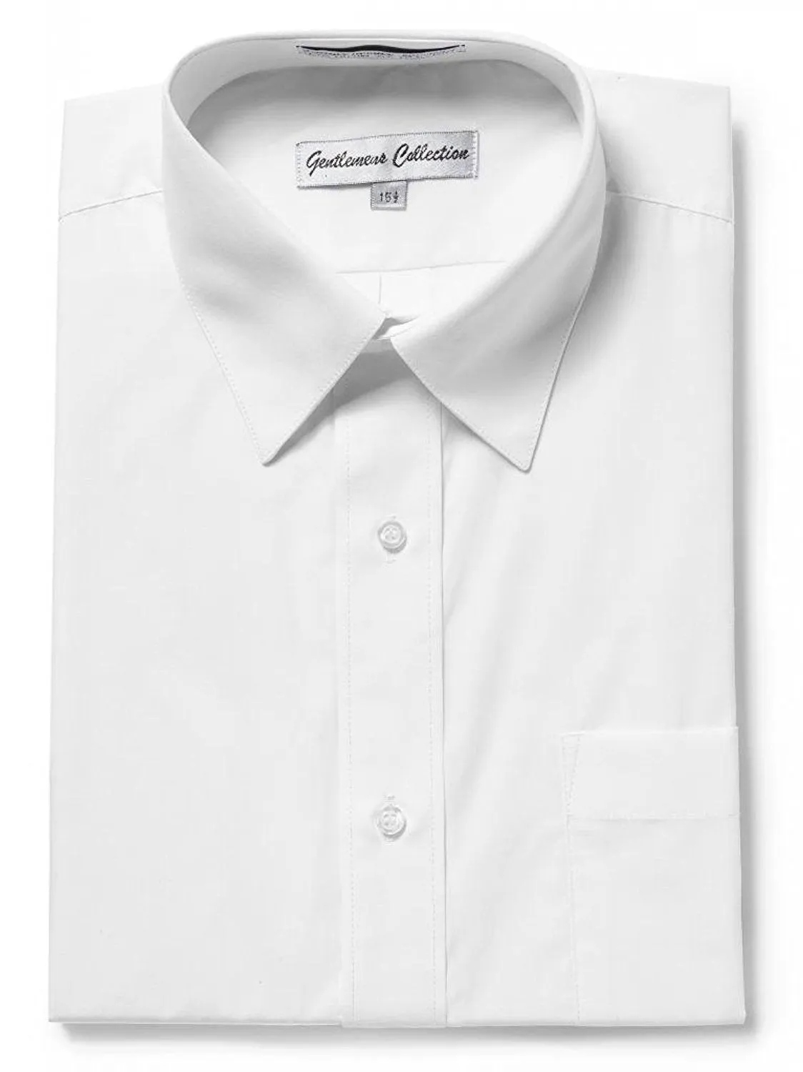 Gentlemens Collection Mens Regular Fit Short Sleeve Easy Care Dress Shirt - Colors