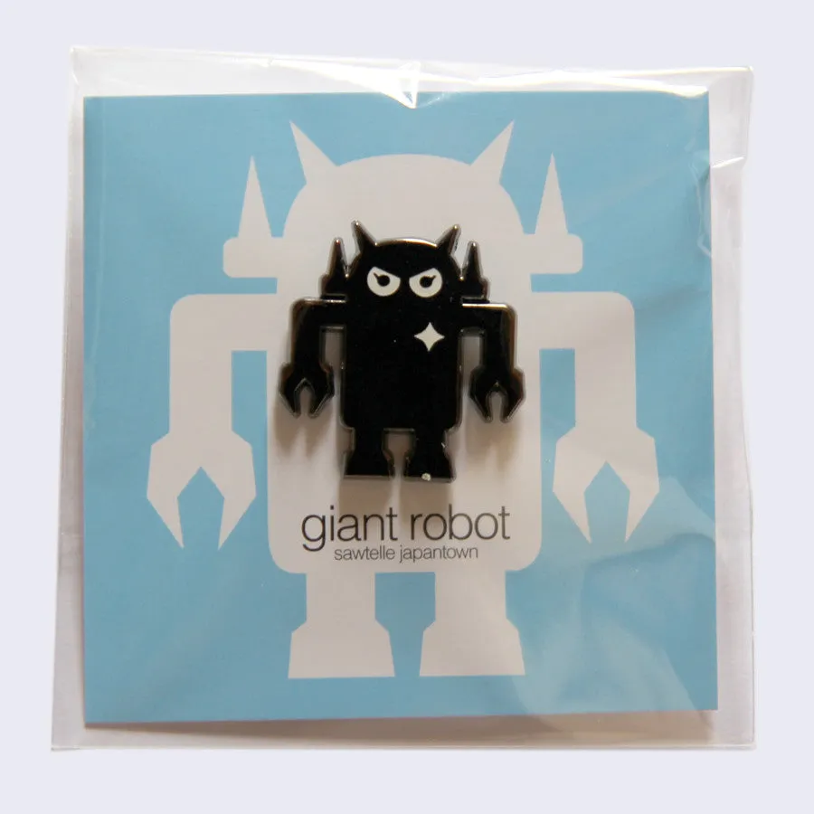 Giant Robot - Big Boss Robot Enamel Pin (Gunmetal)