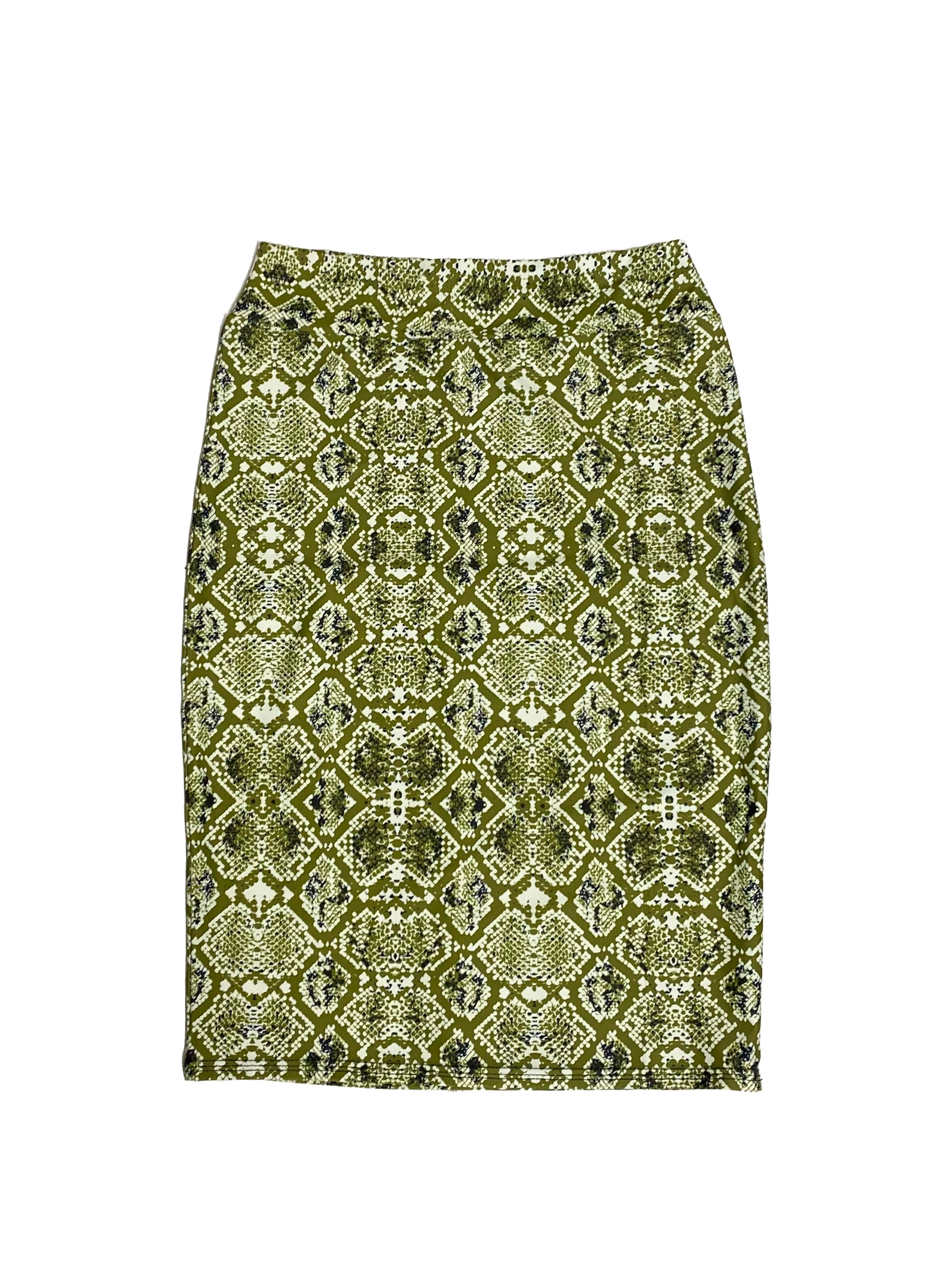 Green Reptile Pencil Swim Skirt