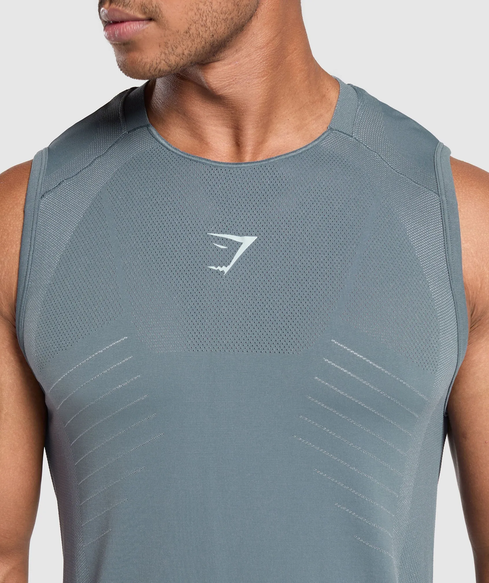 Gymshark Apex Seamless Tank - Iron Blue/Cool Blue