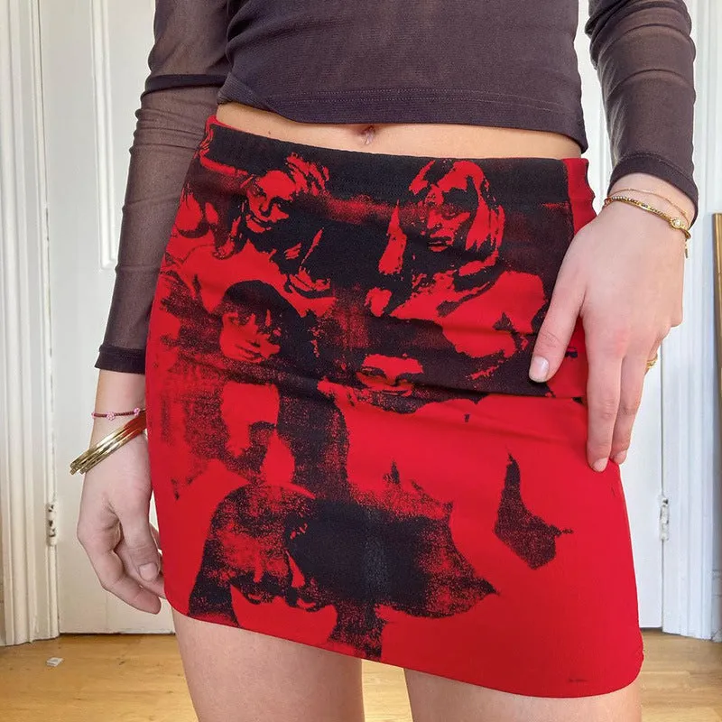 JYEurope INS Trendy Sexy Nightclubs Printed Skirt Women MiniSkirt