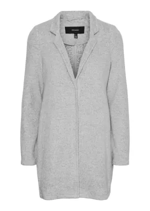 Katrine Brushed Jacket in Light Grey