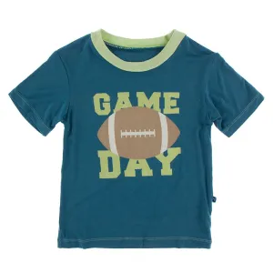 Kickee Pants Short Sleeve Easy Fit Crew Neck Tee - Deep Sea Game Day