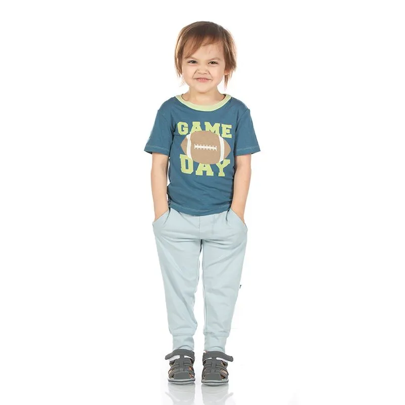 Kickee Pants Short Sleeve Easy Fit Crew Neck Tee - Deep Sea Game Day