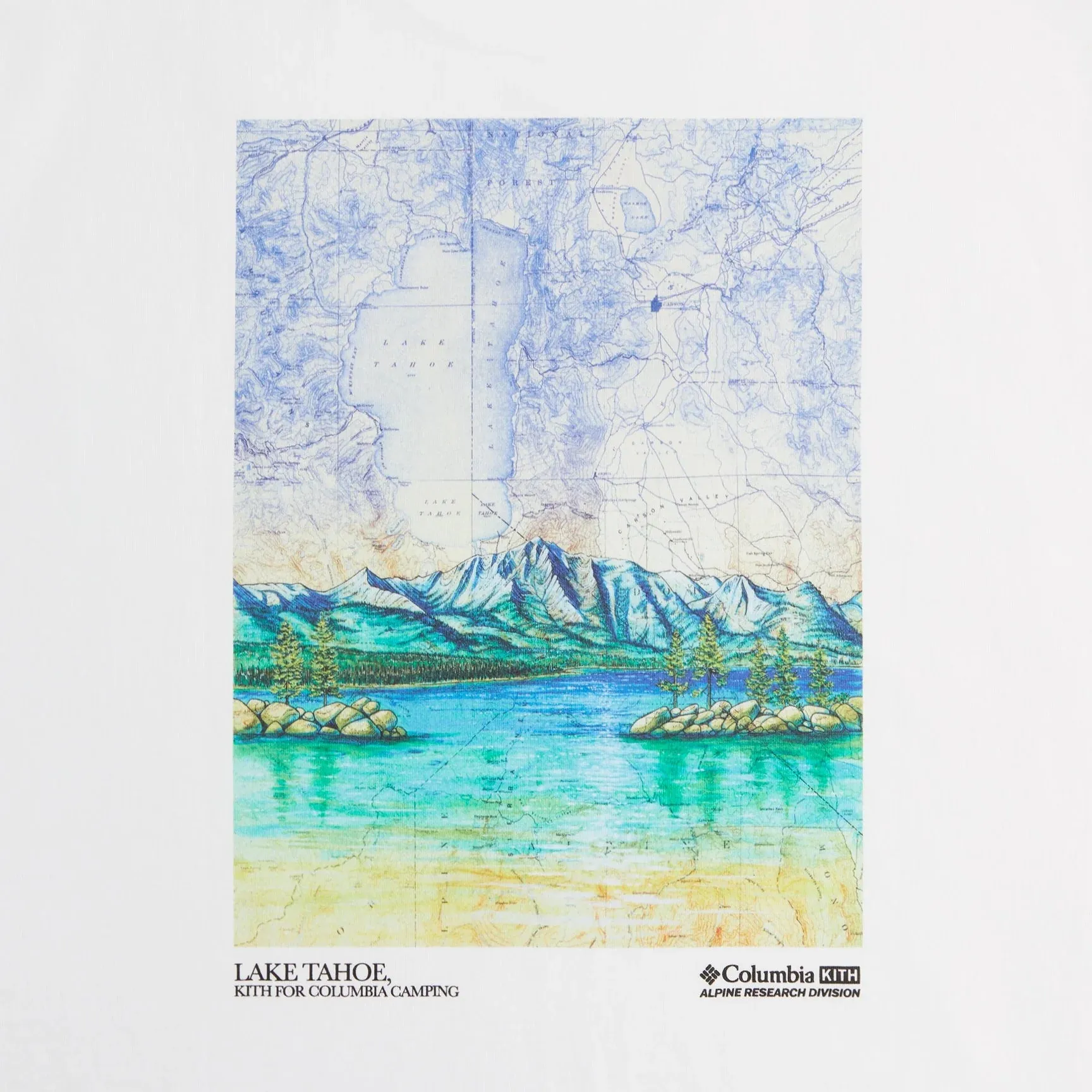 Kith x Columbia Lake Tahoe Classic Logo Tee White