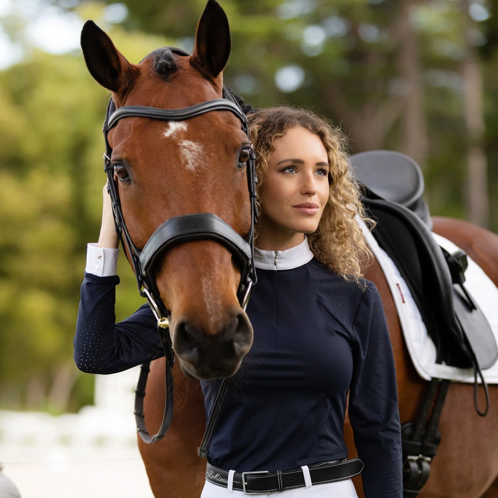 Lemieux Olivia Long Sleeve Show Shirt - Navy