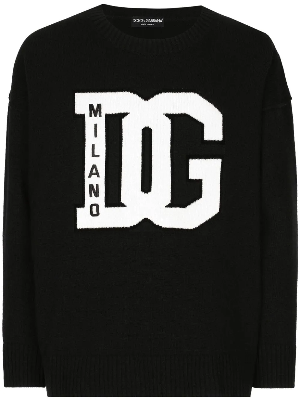 Logo Print Sweatshirt with Ribbed Cuffs