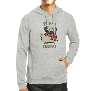 Merry Pugmas Pug Grey Hoodie