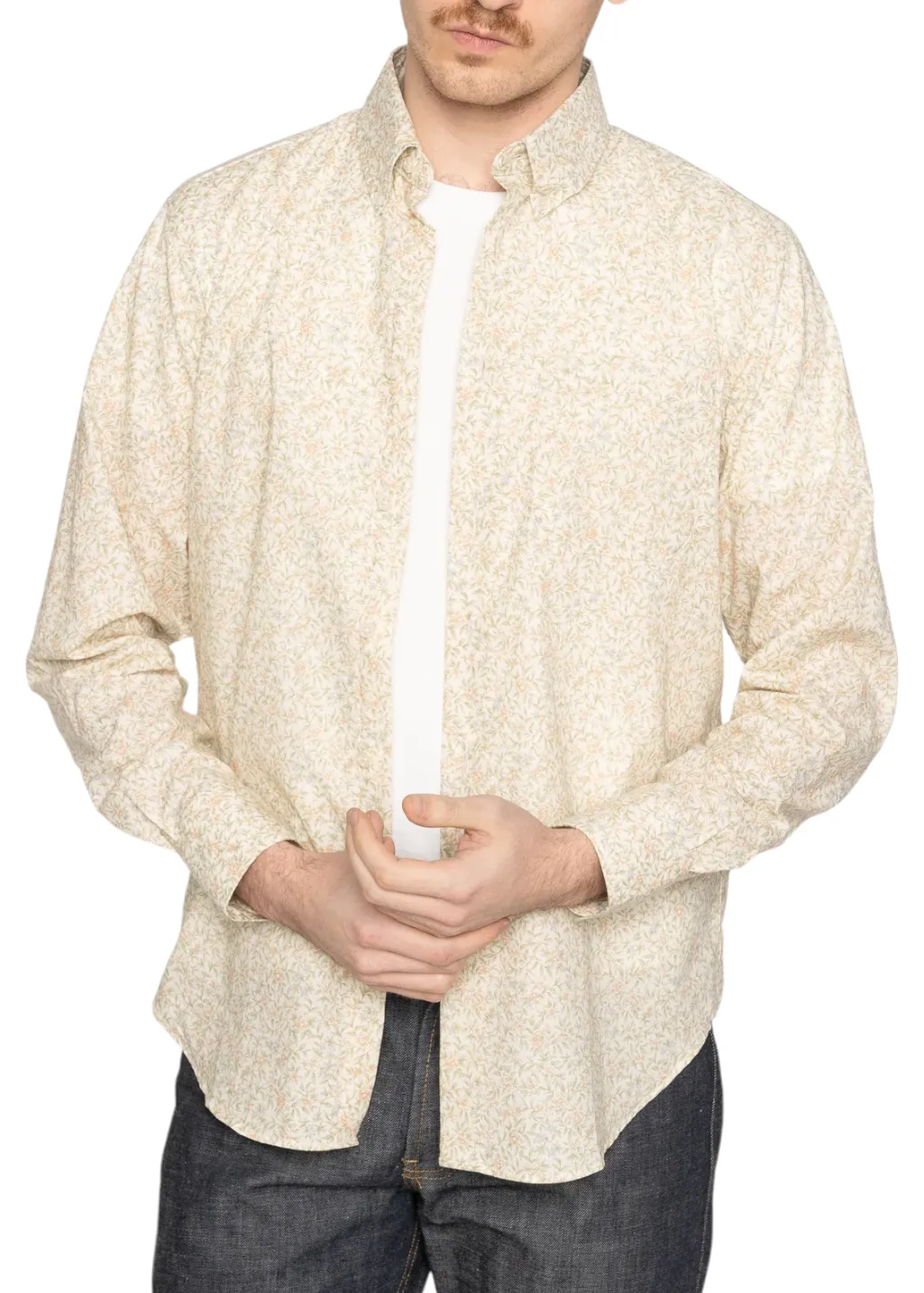 Naked & Famous Denim - Easy Shirt - Bell Flowers - Cream