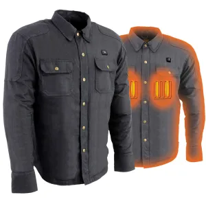 Nexgen Heat NXM1715SET Men's Scorcher Grey Heated Cotton Denim Jacket