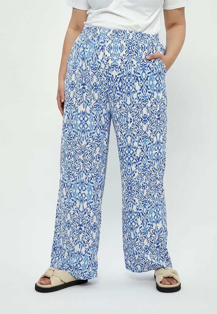 Nicoline Pants Curve - Marina Blue Print