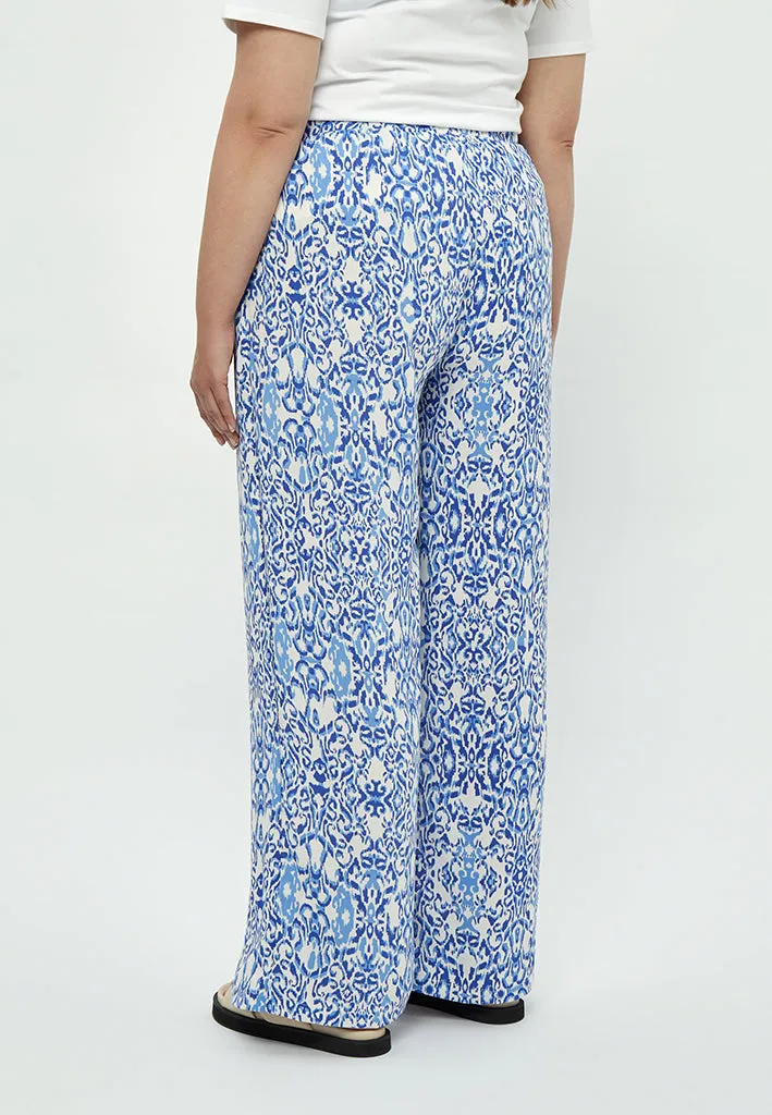 Nicoline Pants Curve - Marina Blue Print