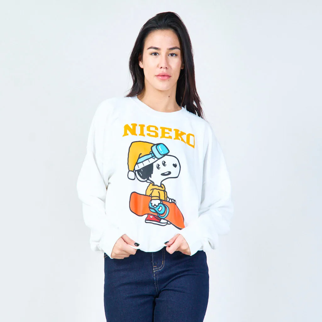 Niseko snowboard graphic sweatshirt wholesale