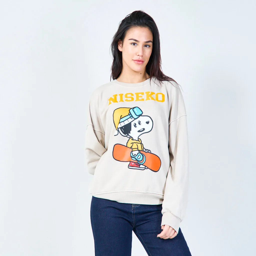 Niseko snowboard graphic sweatshirt wholesale