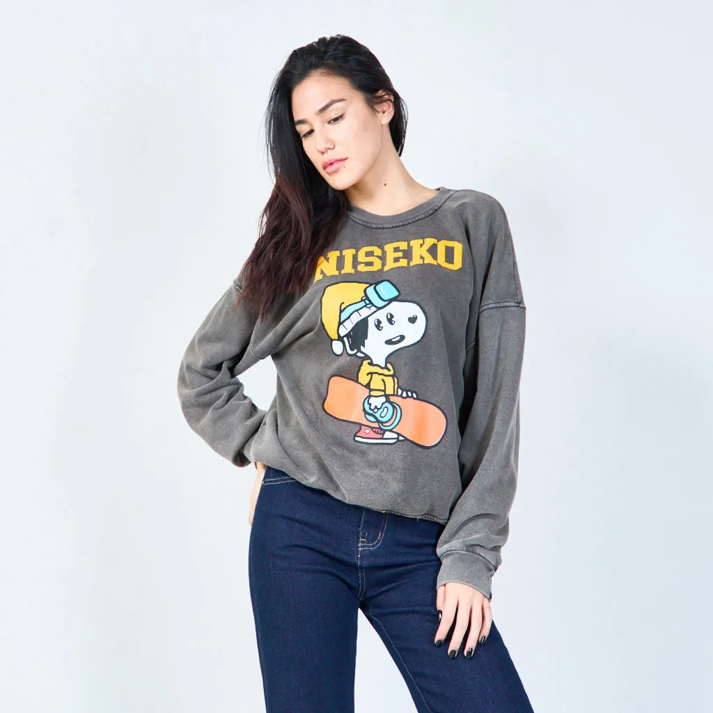 Niseko snowboard graphic sweatshirt wholesale