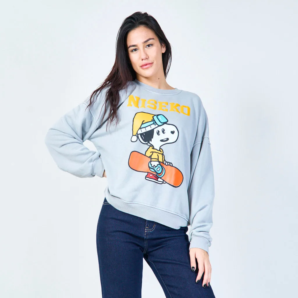 Niseko snowboard graphic sweatshirt wholesale