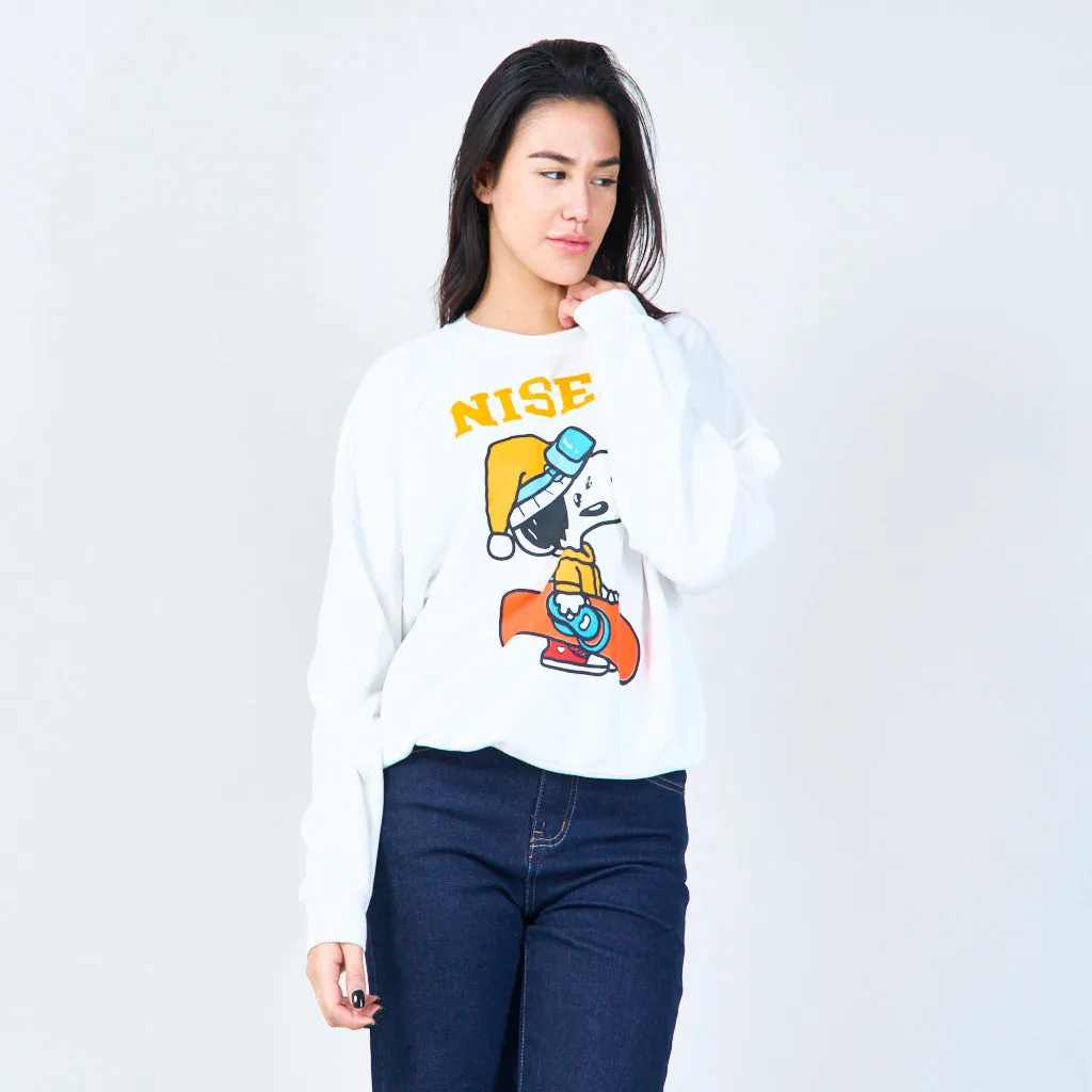 Niseko snowboard graphic sweatshirt wholesale