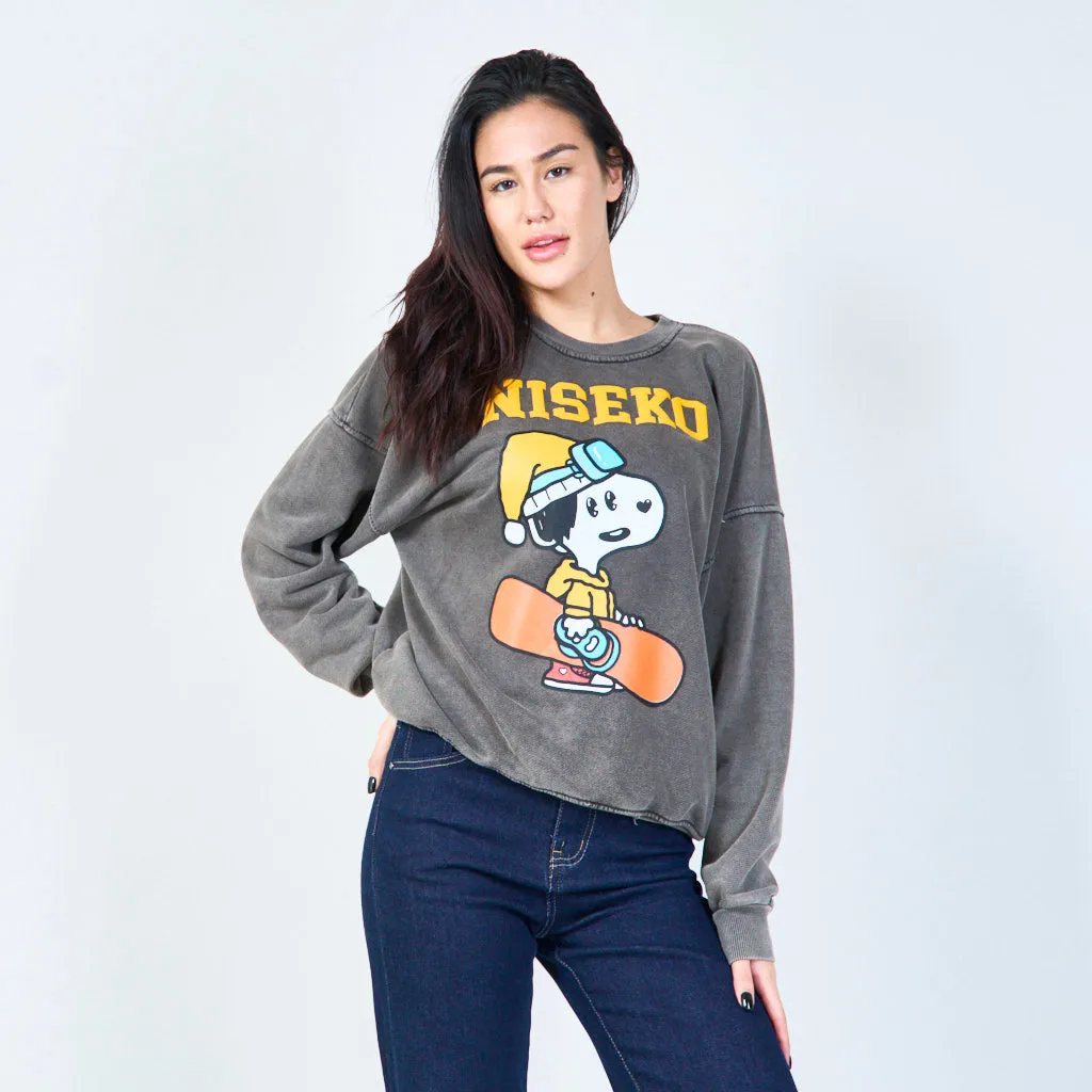 Niseko snowboard graphic sweatshirt wholesale