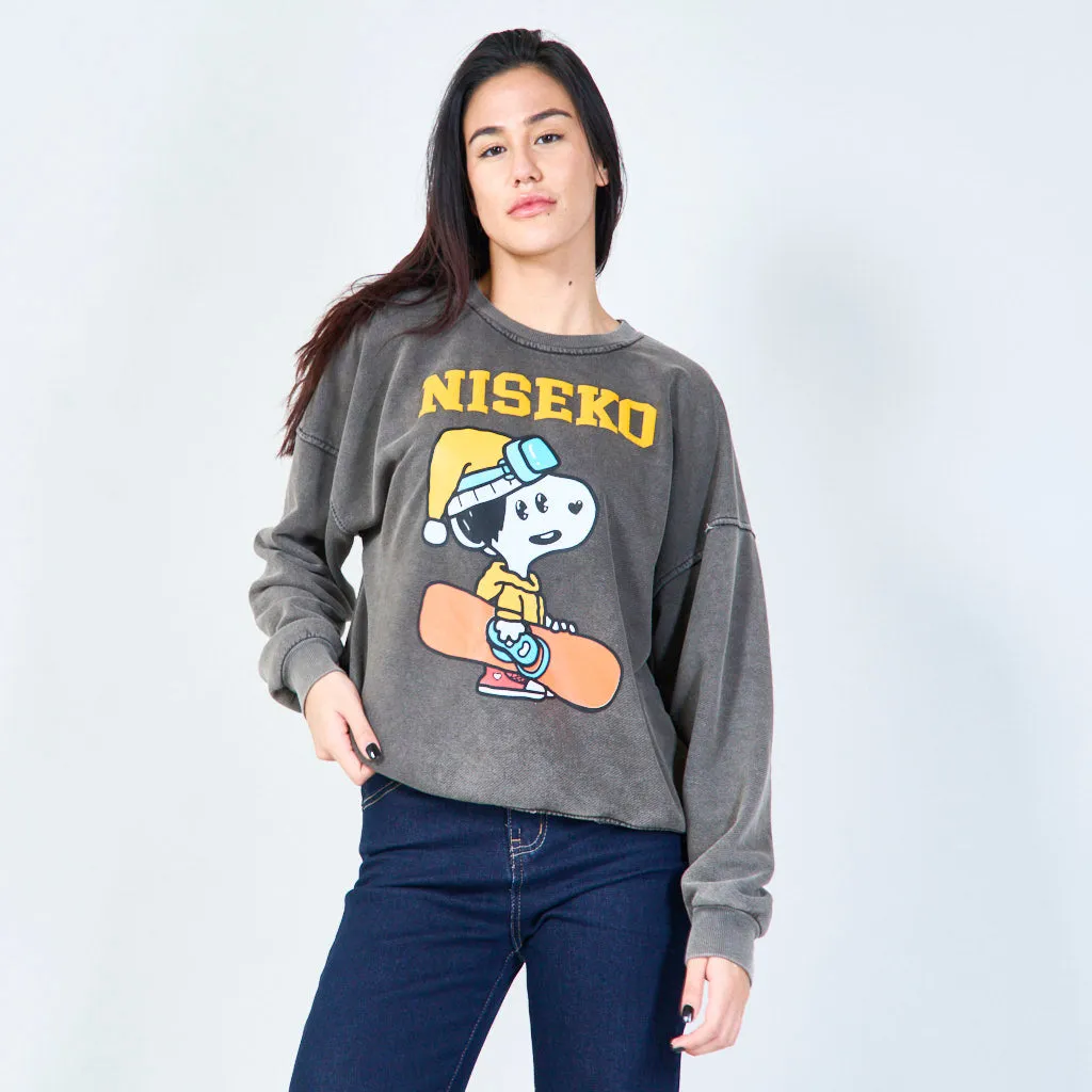 Niseko snowboard graphic sweatshirt wholesale