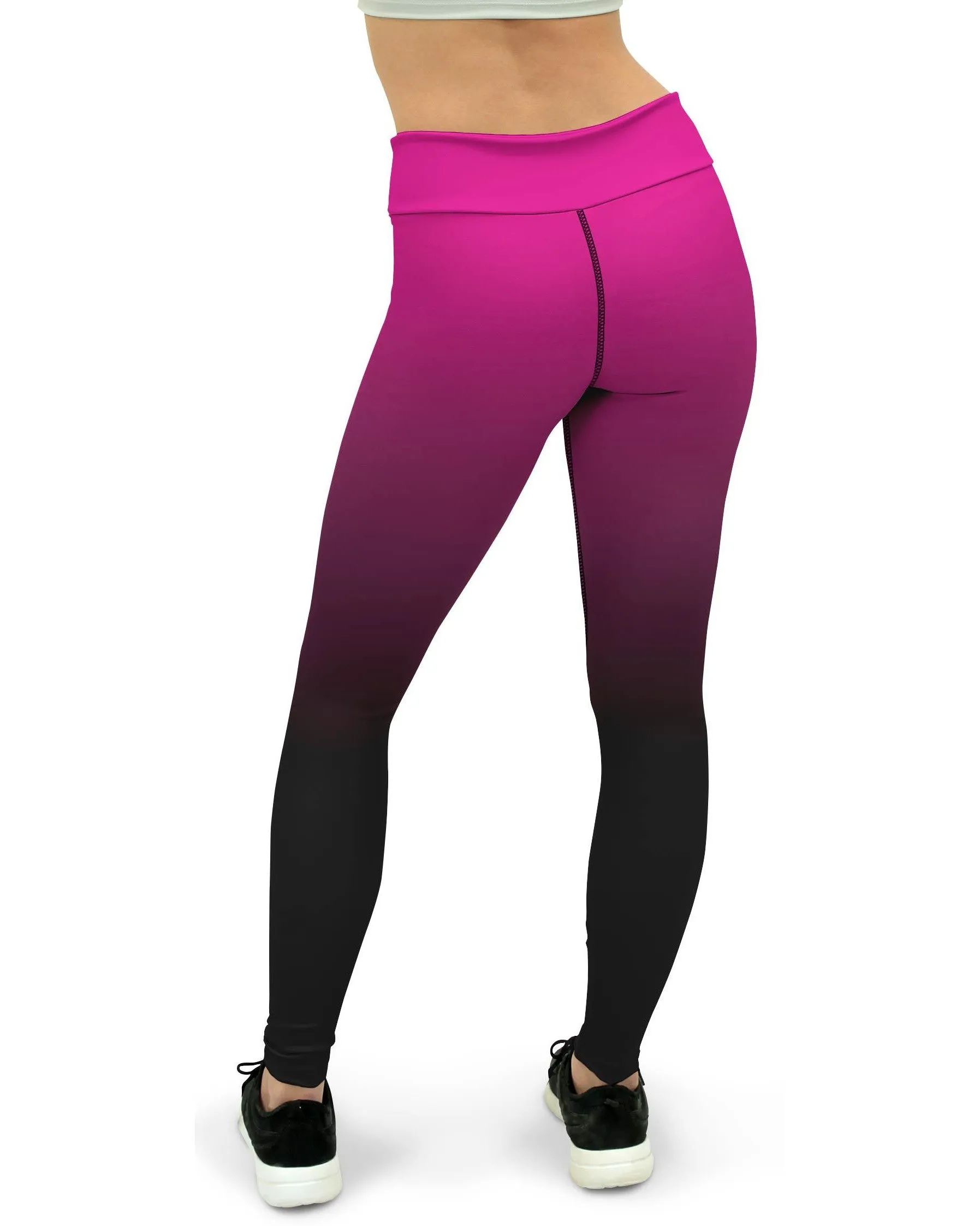 Ombre Pink to Black Yoga Pants