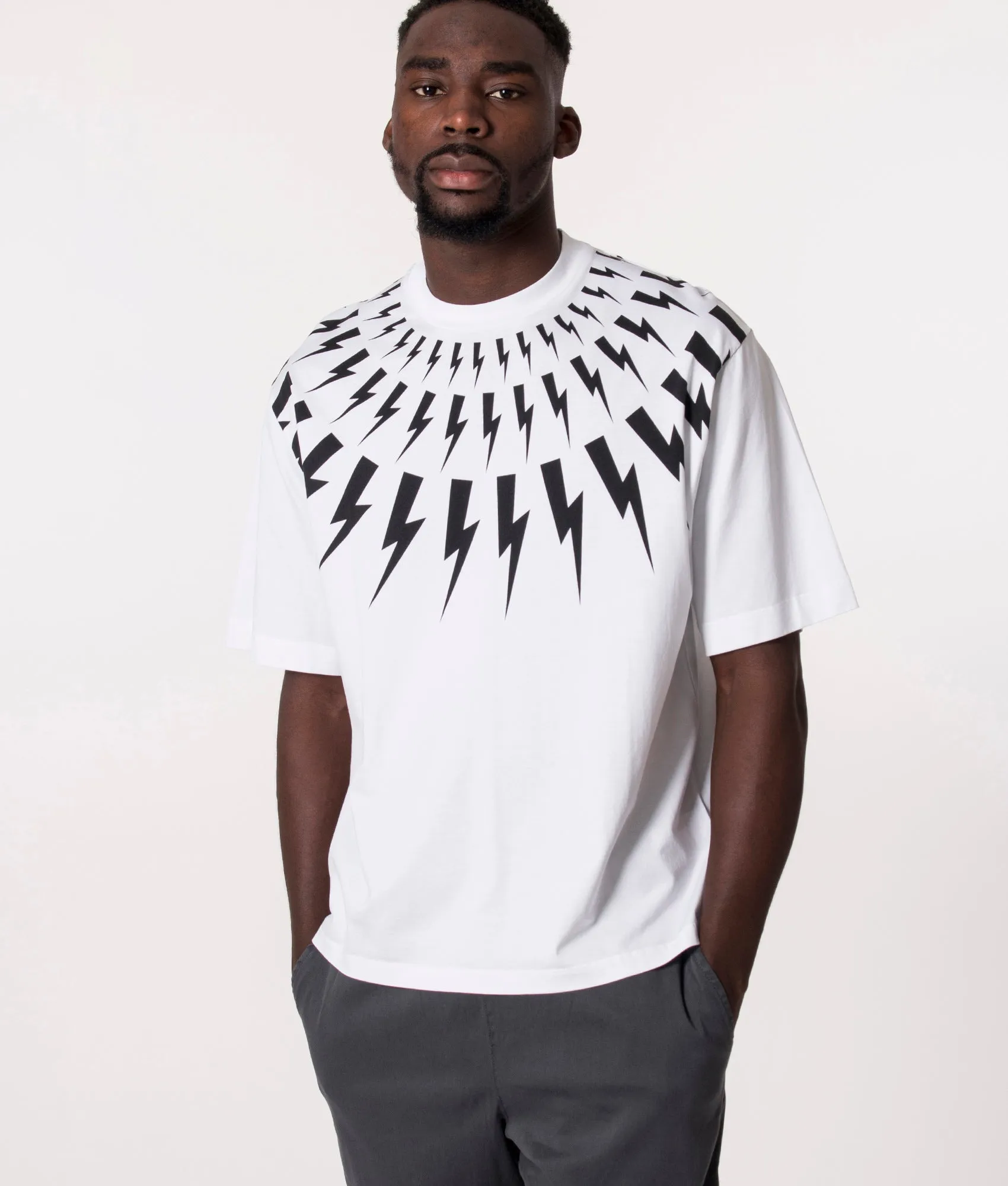 Oversized Fair Isle Thunderbolt Easy T-Shirt