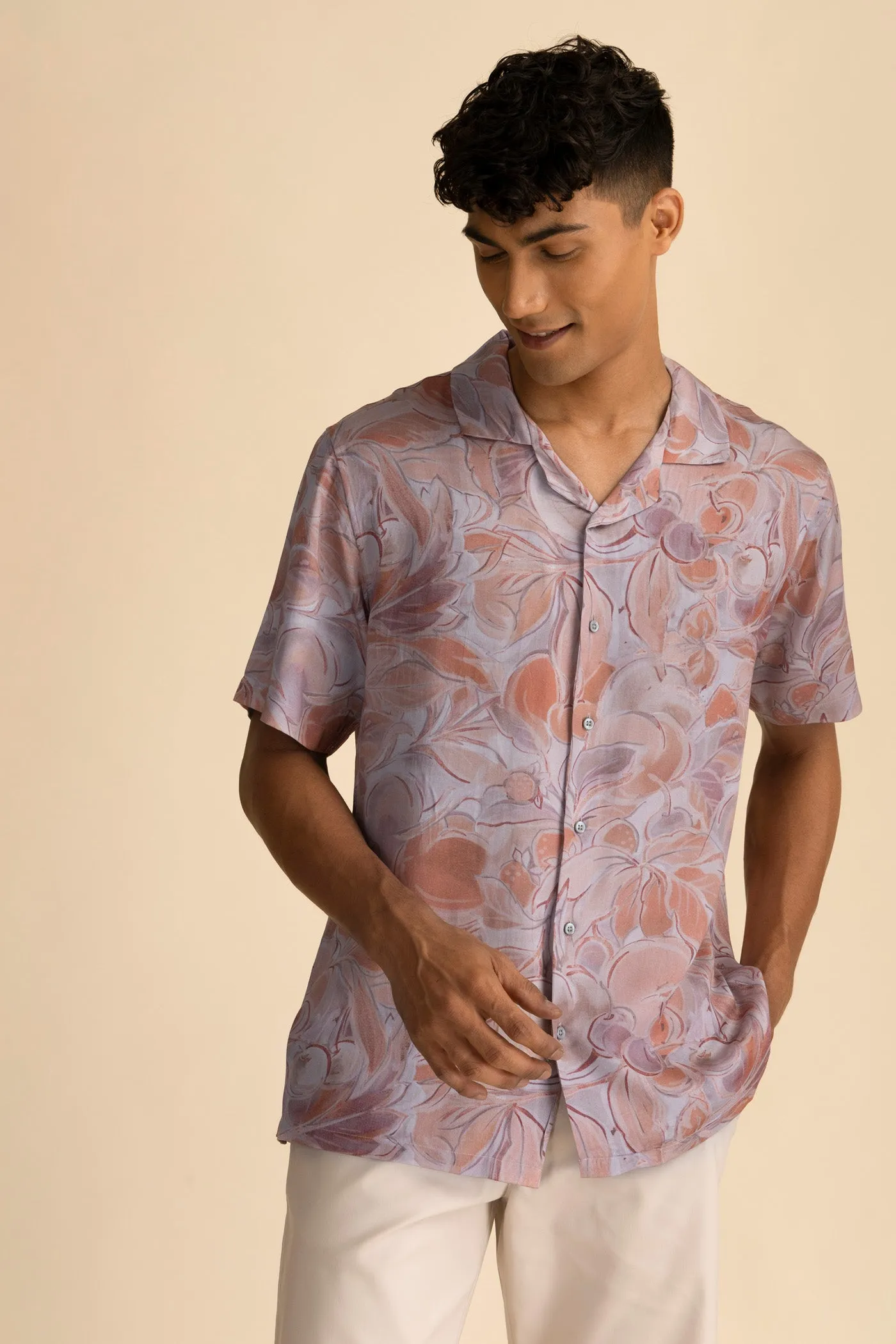 Pink Bloom Cuban Shirt EOSS